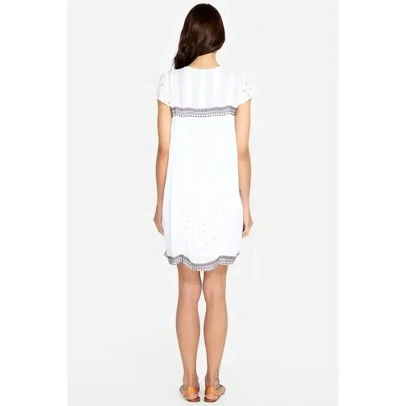 Johnny Was Womens Keyhole Embroidery Eyelet Daisy Dress White Size XS to Small - Picture 14 of 15